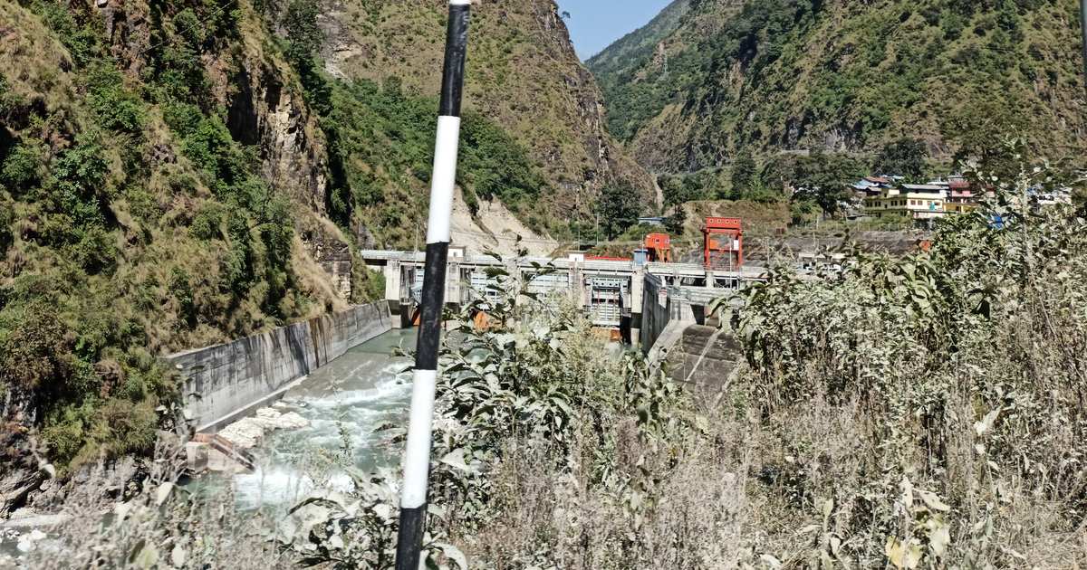 A dam on the Bhote Koshi River in Sindhupalchok District, Nepal, an example of the hydropower infrastructure at the center of the IPO net-worth debate