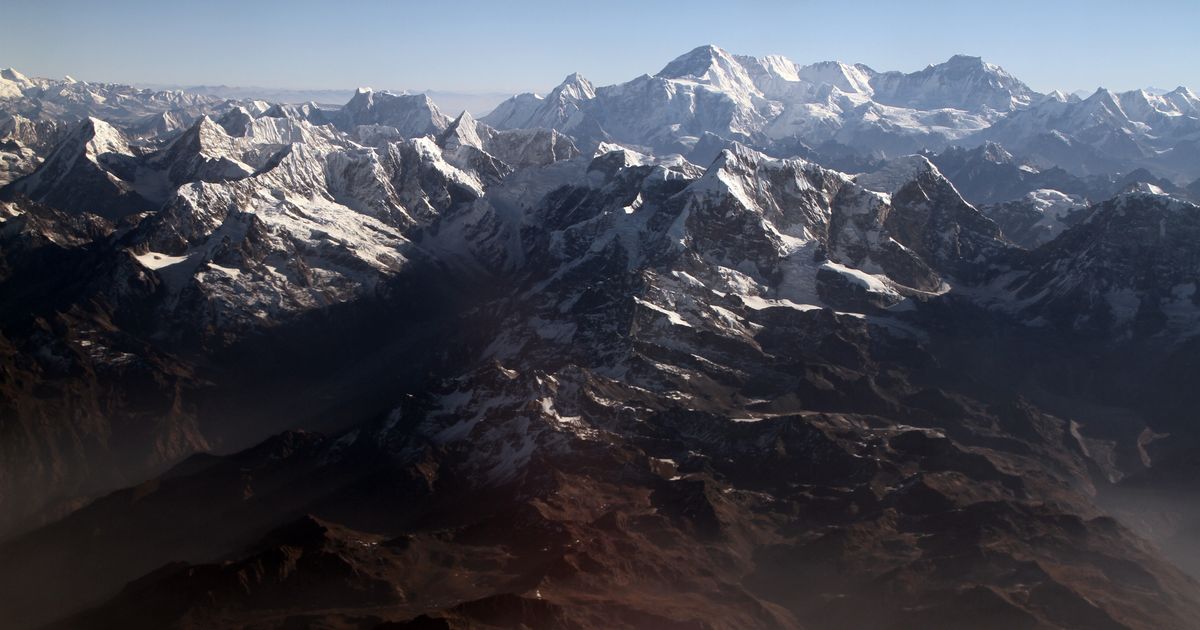 Snow-capped Himalayan peaks above Nepal
