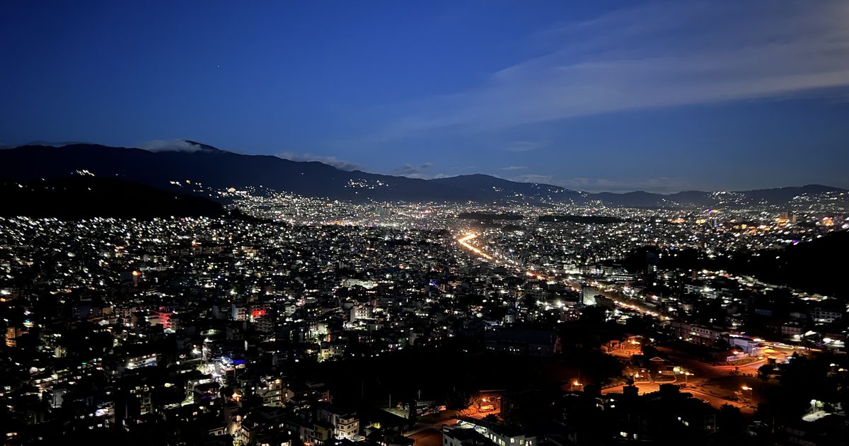 City view of Kathmandu from Singletree
